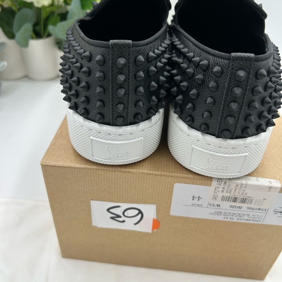 Men\'s Christian Louboutin roller boat slip on sneakers size 44 made in Italy main image 5